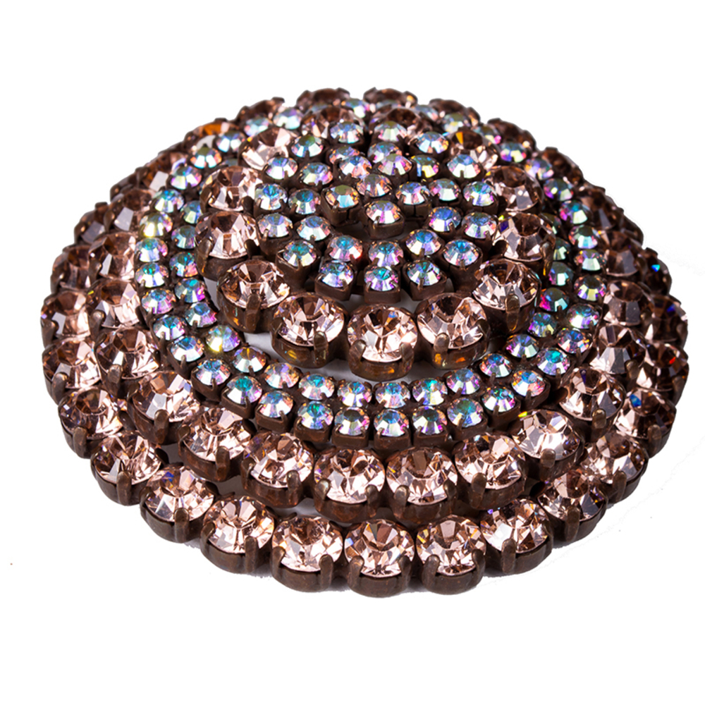 DIMITRIADIS BRONZE & VIOLET BROOCH | WOMENS